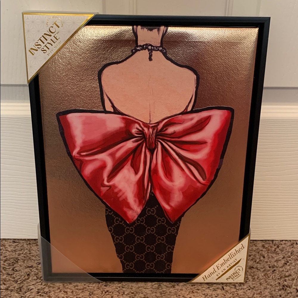 FASHION INSPIRED Bow Dress Picture with Black Frame